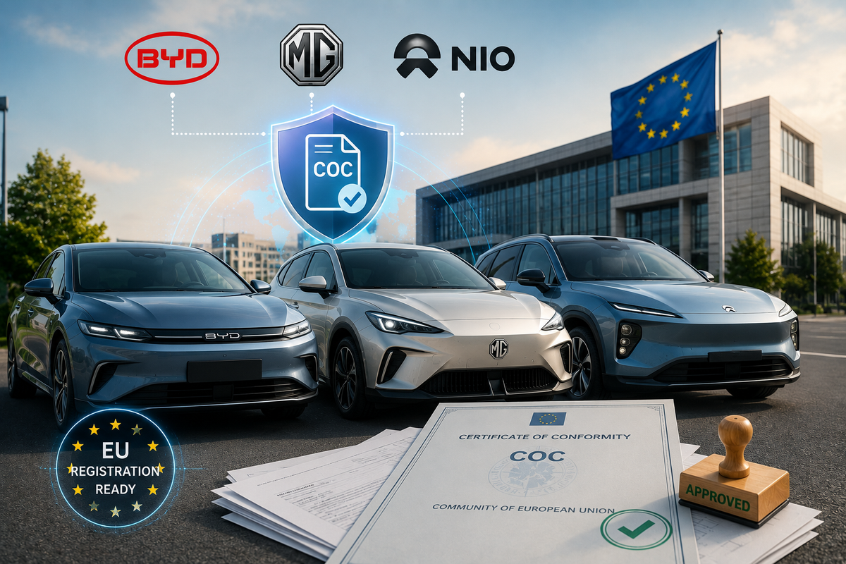 COC for BYD, MG & NIO: Can You Register Chinese Cars?
