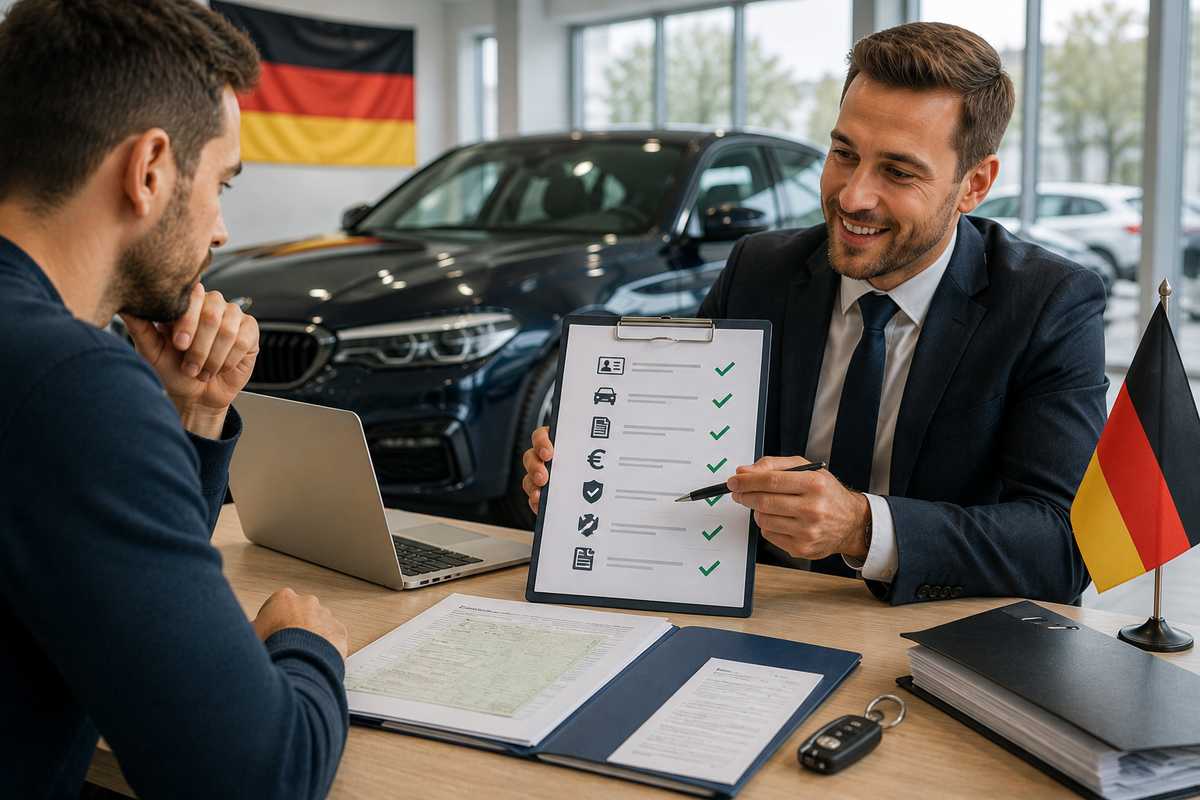 Autokauf beim deutschen Händler: Vollständige Dokumenten-Checkliste