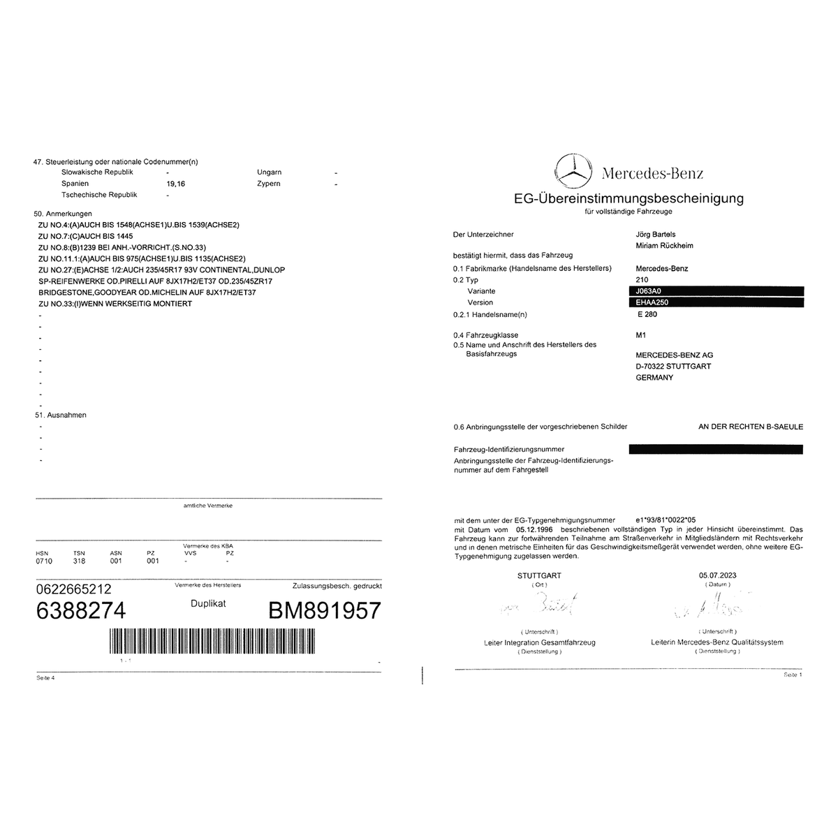 COC MERCEDES-BENZ